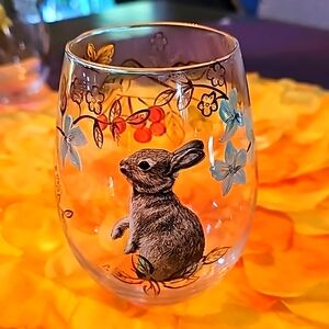 Pier 1 Simon the Bunny Stemless Wine/Water Glasses